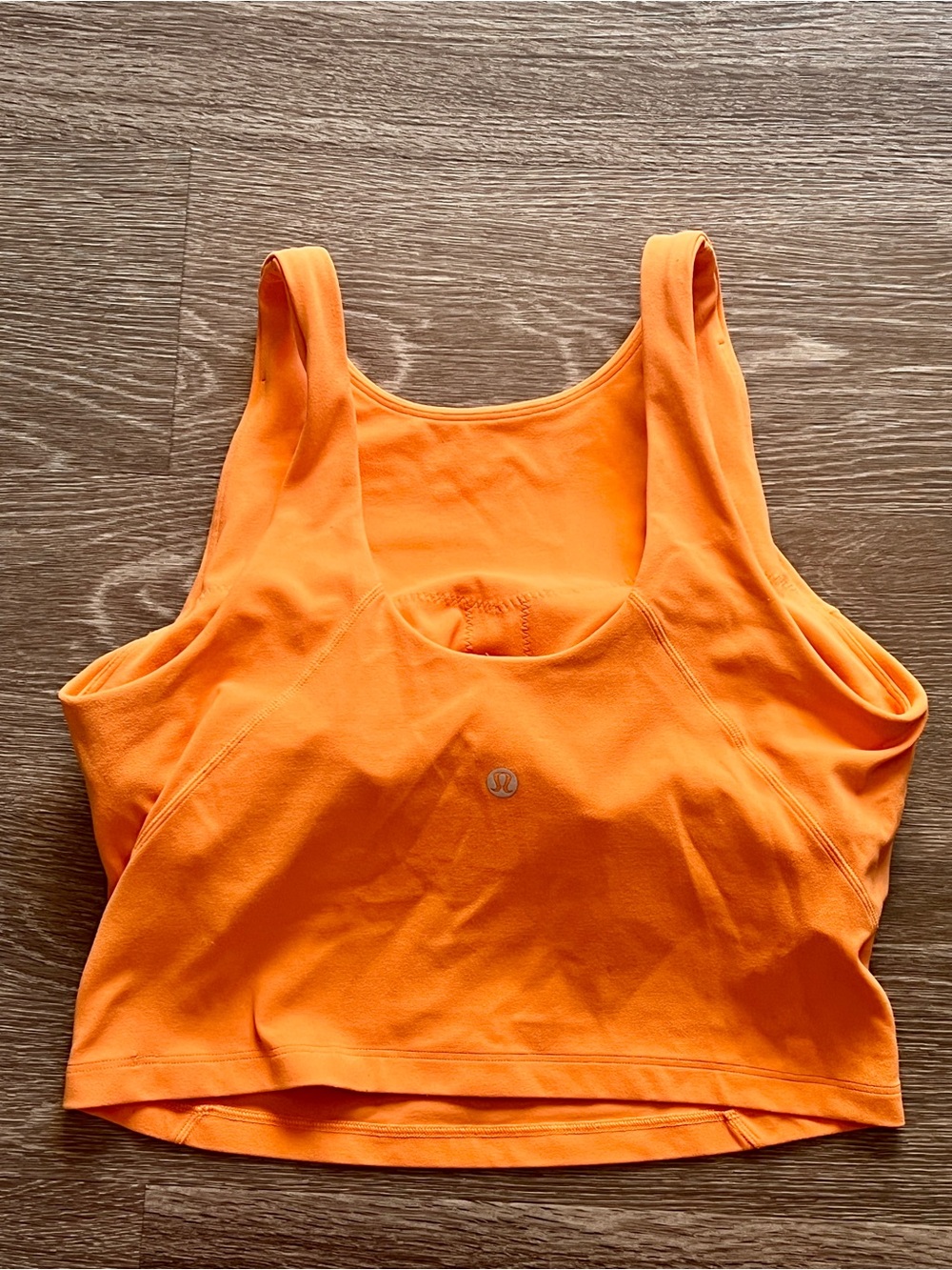 Lululemon Orange Soda Align Cropped Bra Tank Top- Women - Picture 6 of 8
